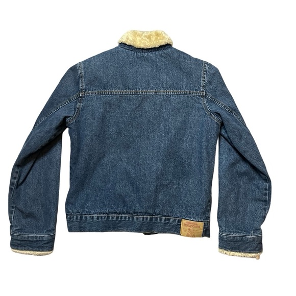 Vintage Roxy Girl Girls Denim Jacket Faux Sherpa Lining - Picture 5 of 8